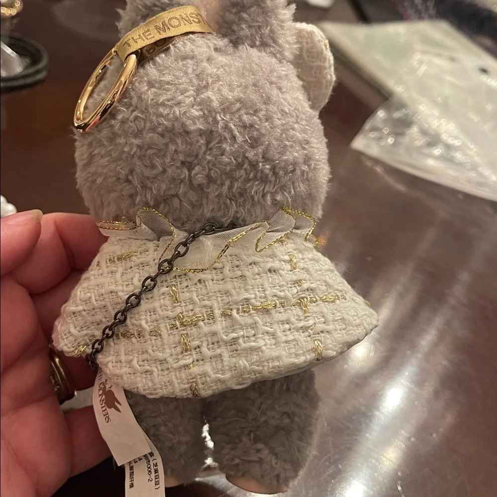 Labubu tweed, fancy cape, matching bow luxury purse, and necklace new - no doll